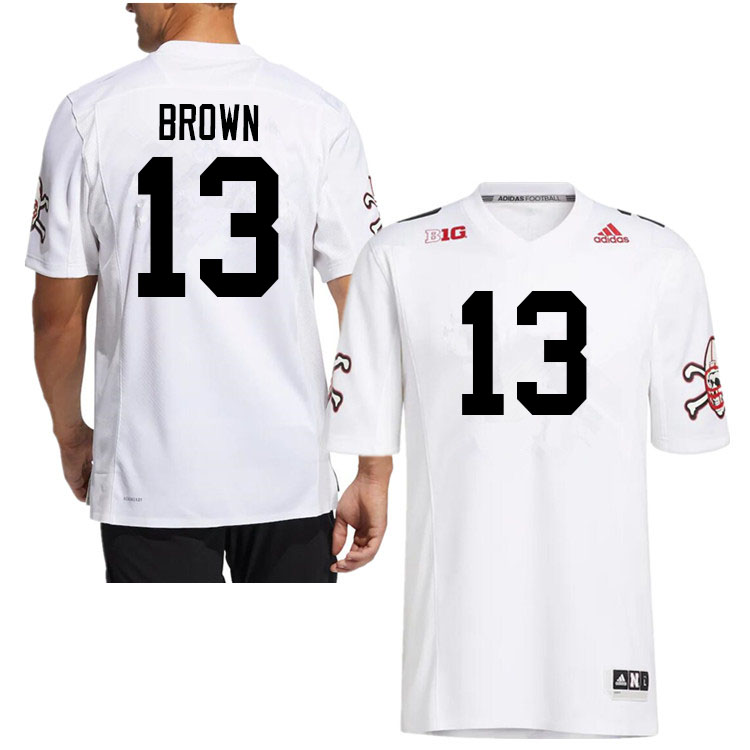 Men #13 Omar Brown Nebraska Cornhuskers College Football Jerseys Sale-Strategy
